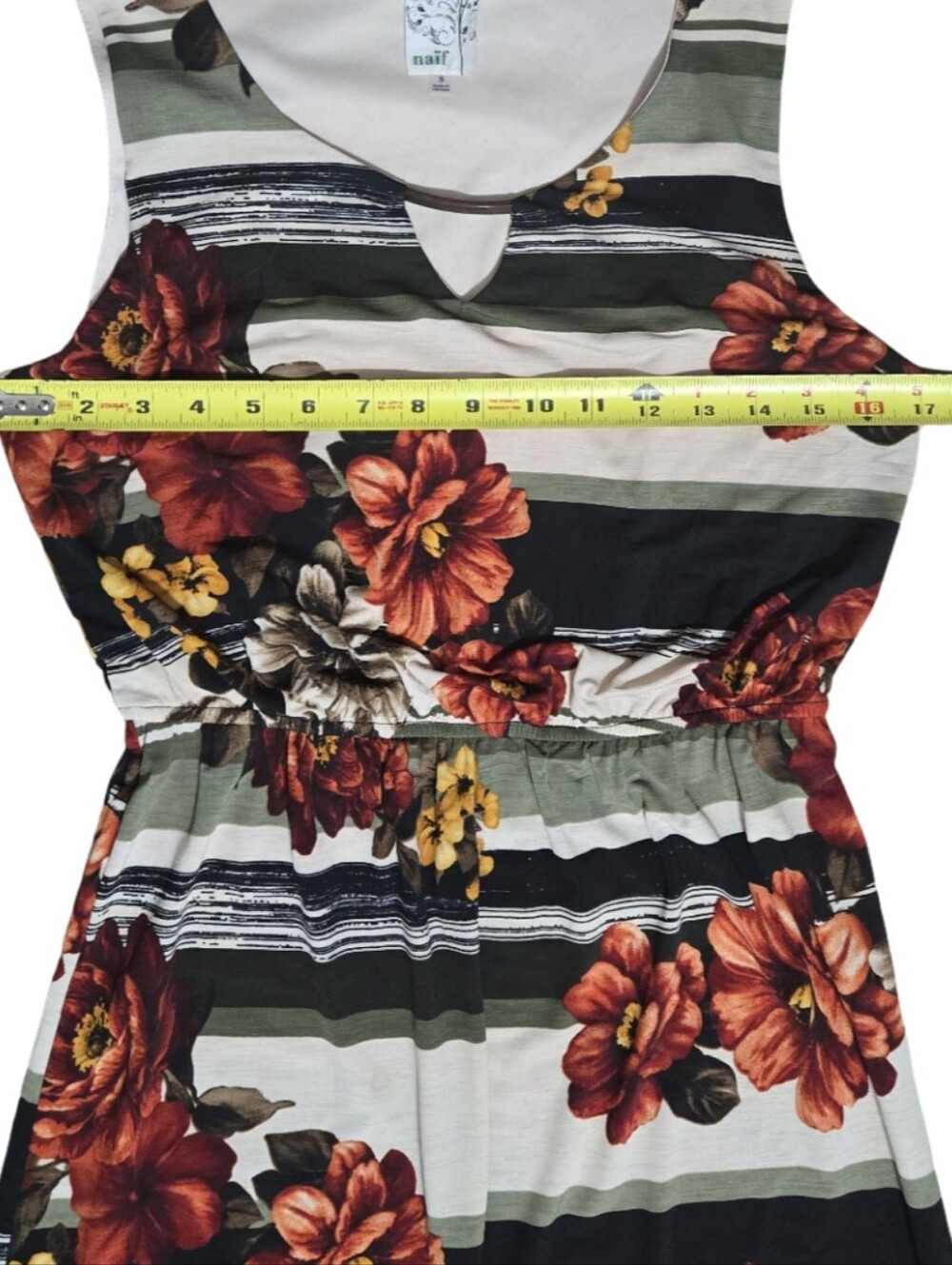 Neff Red Floral Striped Maxi Dress - Picture 6 of 8